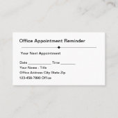 Simple Budget And Bulk Office Appointment Cards Terminkarte (Vorderseite)