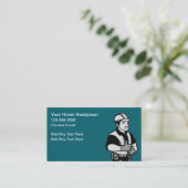 Simple Budget Handyman Business Profile Cards Visitenkarte (Stehend Vorderseite)