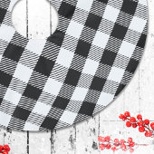 Simple Buffalo Check Holiday Pattern  Polyester Weihnachtsbaumdecke