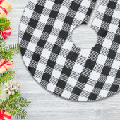 Simple Buffalo Check Holiday Pattern  Polyester Weihnachtsbaumdecke