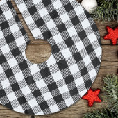 Simple Buffalo Check Holiday Pattern  Polyester Weihnachtsbaumdecke