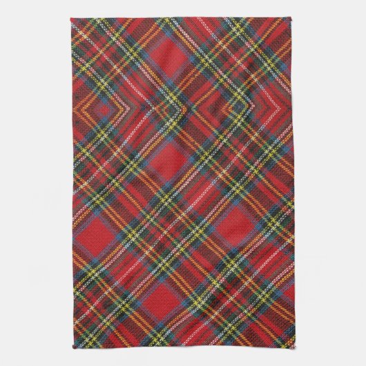 Simple Buffalo Kariert Red Tartan Scottish Pattern Geschirrtuch (Vertikal)