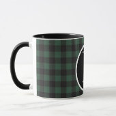 SImple Büffel karierte Monogramm-Tasse Tasse (Links)