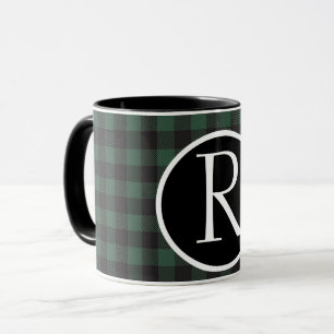 SImple Büffel karierte Monogramm-Tasse Tasse