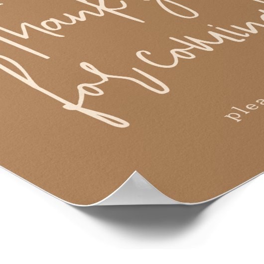 Simple Bunny Danke, dass du gekommen bist Poster (Ecke)