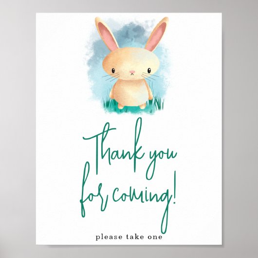 Simple Bunny Danke, dass du gekommen bist Poster (Vorne)