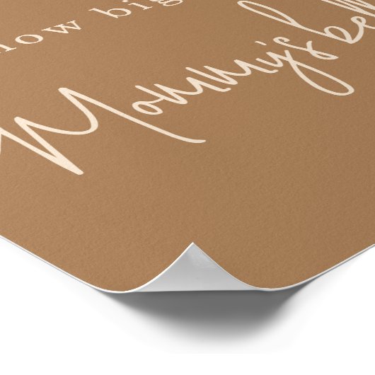 Simple Bunny Wie groß ist Mommys Bauch Poster (Ecke)