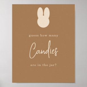 Simple Bunny Wie viele Bonbons Poster