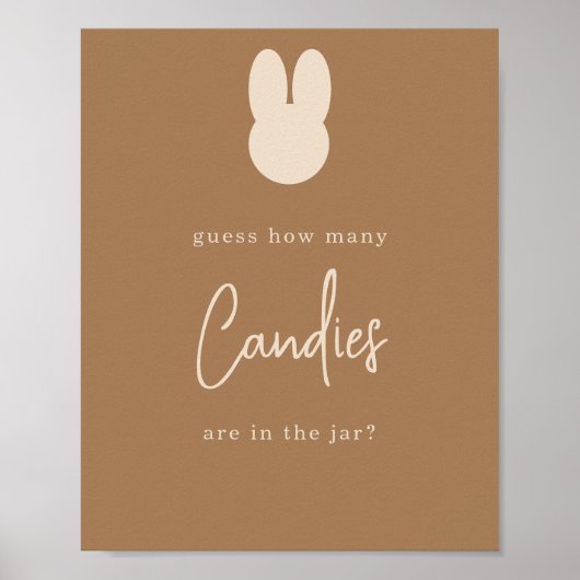 Simple Bunny Wie viele Bonbons Poster (Vorne)