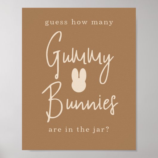Simple Bunny Wie viele gummy bunnies Poster (Vorne)