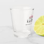 Simple Burgundy Bridesmaid Personalisiert Schnapsglas (Links)