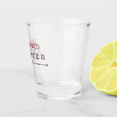 Simple Burgundy Bridesmaid Personalisiert Schnapsglas (Rechts)