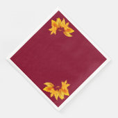 Simple Burgundy Gold Greeneration Herbstfeier Serviette (Ecke)