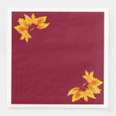 Simple Burgundy Gold Greeneration Herbstfeier Serviette (Vorderseite)