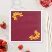 Simple Burgundy Gold Greeneration Herbstfeier Serviette (Beispiel)