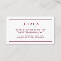 Simple Burgundy Monogram Elegant Wedding