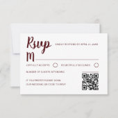 Simple Burgundy RSVP Wedding (Vorderseite)