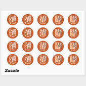 Simple Burnt Orange Jean Day Stickers (Blatt)