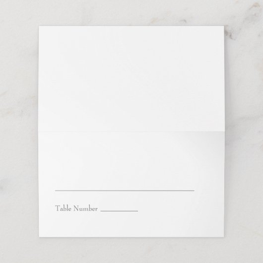 Simple Burnt Orange Wedding Platzkarte (Außenseite Aufgefaltet)