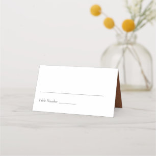 Simple Burnt Orange Wedding Platzkarte