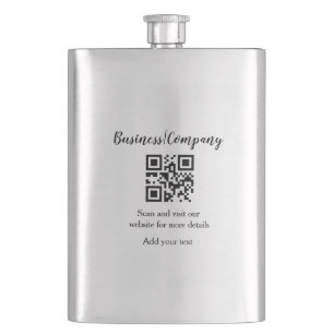 Simple business company website barcode QR add nam Flachmann