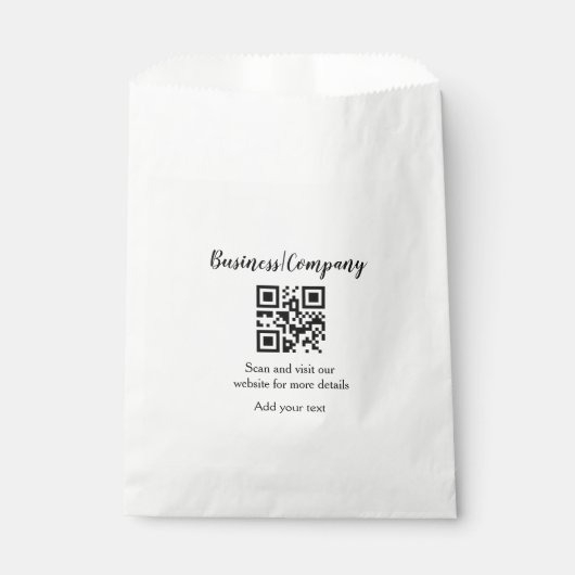 Simple business company website barcode QR add nam Geschenktütchen (Vorderseite)