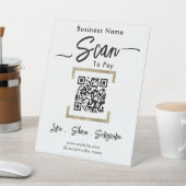 Simple Business Guest Scan to Pay Pedestal Sign Sockelschild (In SItu)