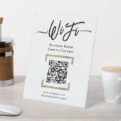 Simple Business Guest Wifi Pedestal Sign Sockelschild (In SItu)
