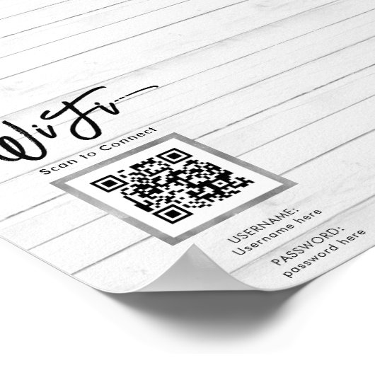 Simple Business Guest Wifi Poster (Ecke)