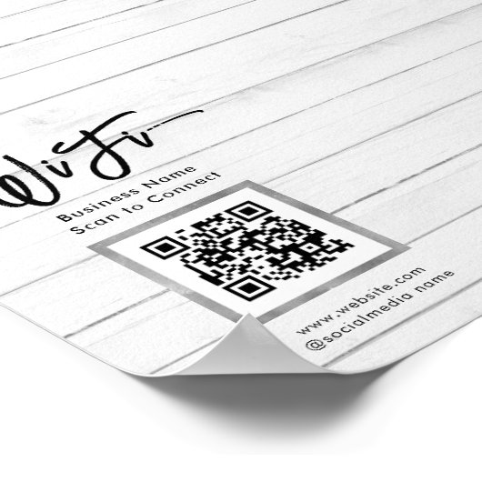 Simple Business Guest Wifi  Poster (Ecke)