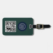Simple Business Logo and QR Code Promotional Gepäckanhänger (Vorderseite horizontal)