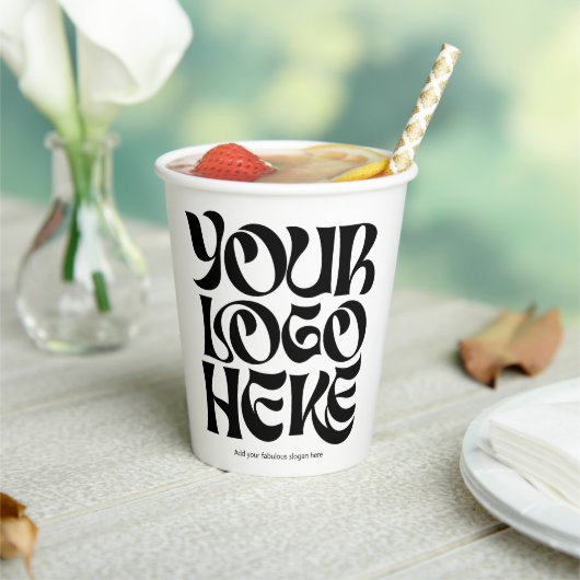 Simple Business Logo and Text Cool Pappbecher (In Situ)