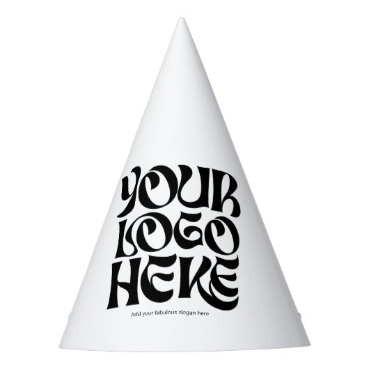 Simple Business Logo and Text Funny Partyhütchen (Vorderseite)