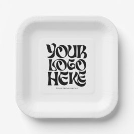 Simple Business Logo and Text Party Pappteller