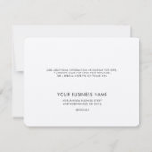 Simple Business Logo and Website Customers Dankeskarte (Rückseite)