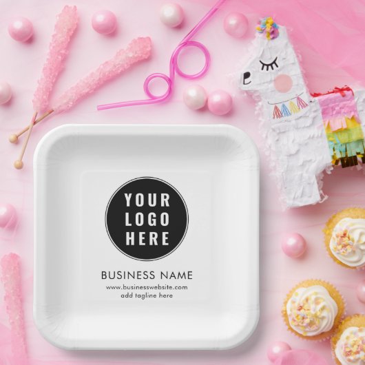 Simple Business Logo and Website Promotional Pappteller (Party)