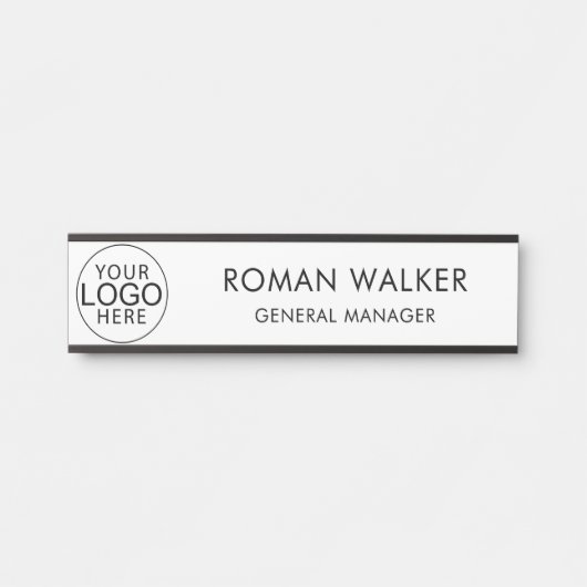 Simple Business Logo Corporate Custom Türschild (Vorderseite )