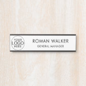 Simple Business Logo Corporate Custom Türschild (Vorderseite )