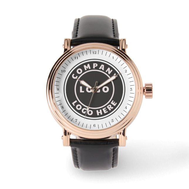 Simple Business Logo Corporate Promotional Swag Armbanduhr (Vorderseite)