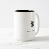 Simple Business Logo Custom QR Zweifarbige Tasse (VorderseiteRechts)