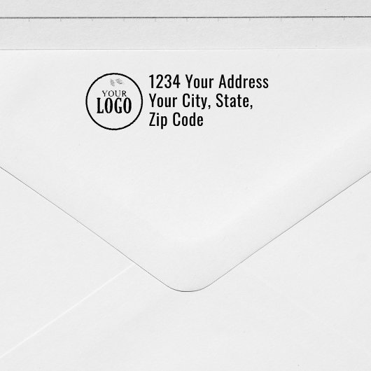 Simple Business Logo Custom Return Address Permastempel