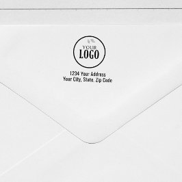 Simple Business Logo Custom Return Address Permastempel