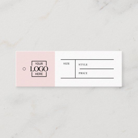 Simple Business Logo Label Clothing Price Hang Tag (Vorderseite)