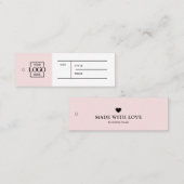 Simple Business Logo Label Clothing Price Hang Tag (Vorne/Hinten)