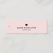 Simple Business Logo Label Clothing Price Hang Tag (Rückseite)