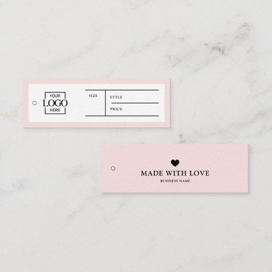 Simple Business Logo Label Clothing Price Hang Tag (Vorne/Hinten)