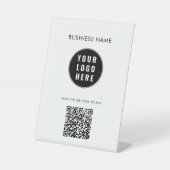 Simple Business Logo Modern QR Code Custom Sockelschild (Vorderseite)