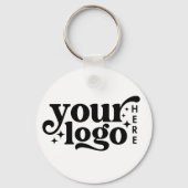 Simple Business Logo QR Code Company Promotional  Schlüsselanhänger (Vorderseite)