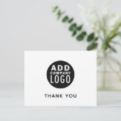 Simple Business Logo Thank You Postkarte (Stehend Vorderseite)