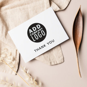 Simple Business Logo Thank You Postkarte
